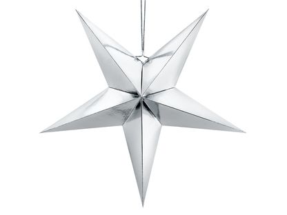 Závěsné dekorace Stříbrná hvězda 70cm
