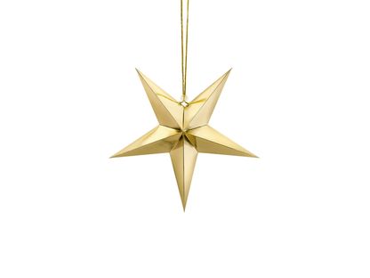 Závěsná dekorace Zlatá hvězda malá 30cm