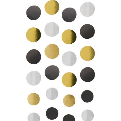 Závěsné dekorace kuličky zlato-černý mix 6ks 130cm