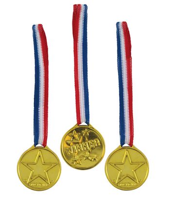 Vítězné medaile 24ks plastové