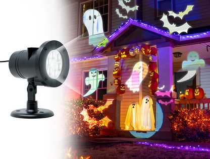 LED Projektor Halloweenské symboly exteriér