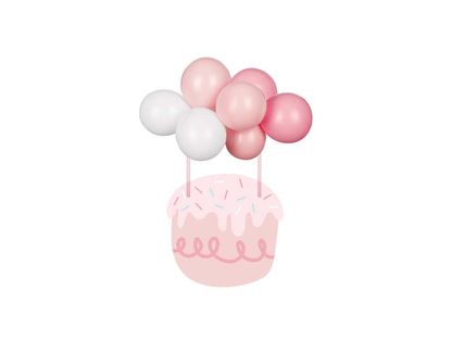Zápichy na dort Balónky růžové 10ks 29cm