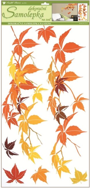 Samolepka Podzimní listí 69x32cm