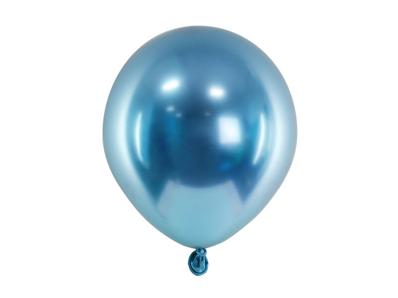 Saténové balónky modré 12cm 50ks
