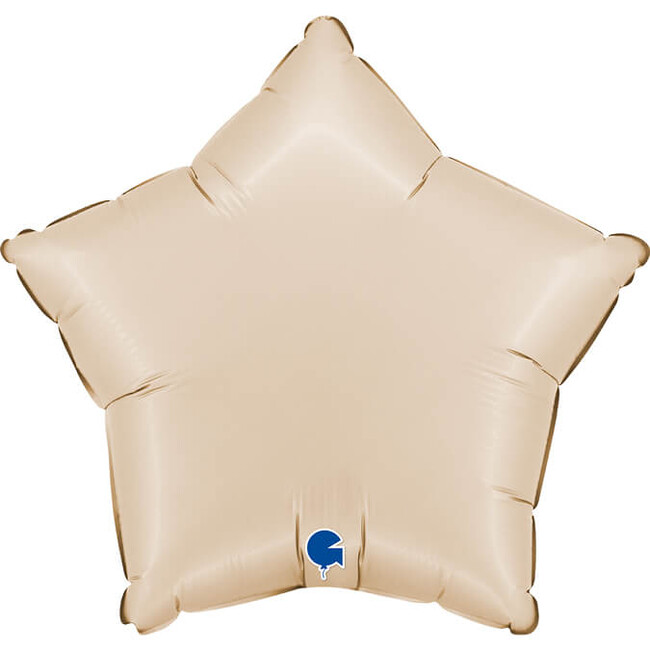 Levně Saténový foliový balón hvězda krémová 45cm