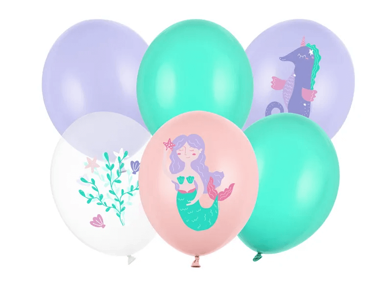 Levně Set balónků Mořská víla 6ks