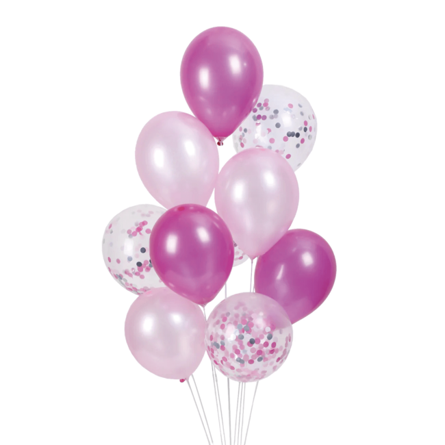 Levně Set balonků růžový mix 30cm 10ks