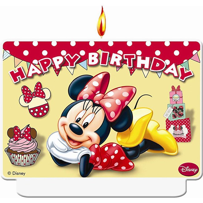 Svíčka Minnie Mouse Happy Birthday 9x7cm
