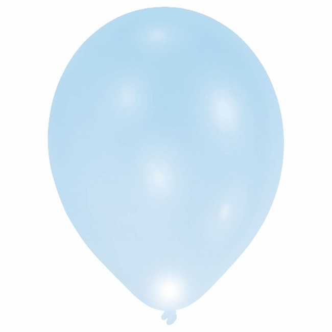Levně Svítící LED balónky modré 27cm 5ks