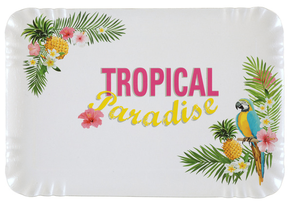 Levně Tácek Tropical Paradise papírový 28x19cm 5ks
