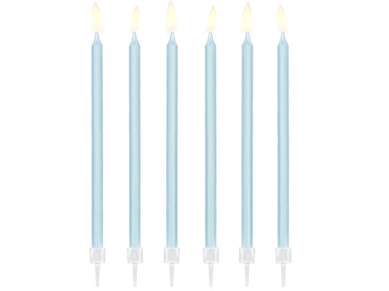 Dortové svíčky světlemodré 12ks