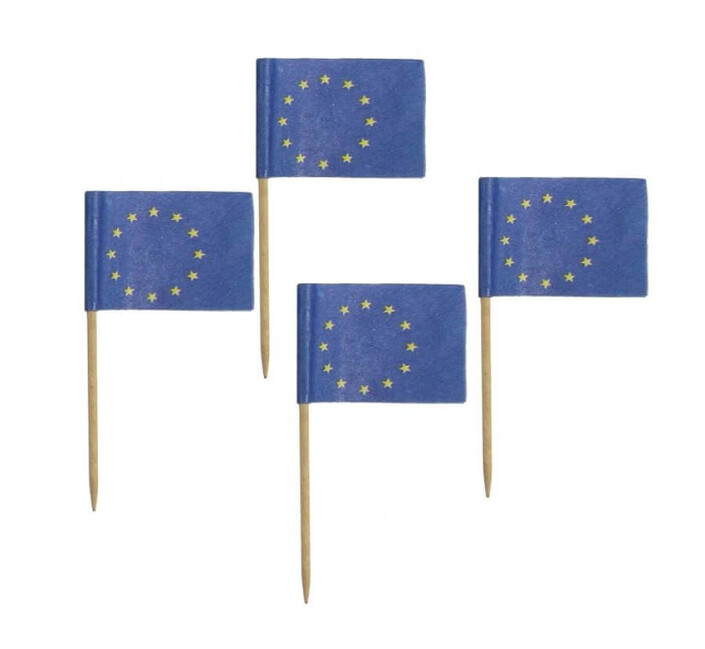 Levně Napichovátka vlaječky Evropská unie 144ks 6,8cm